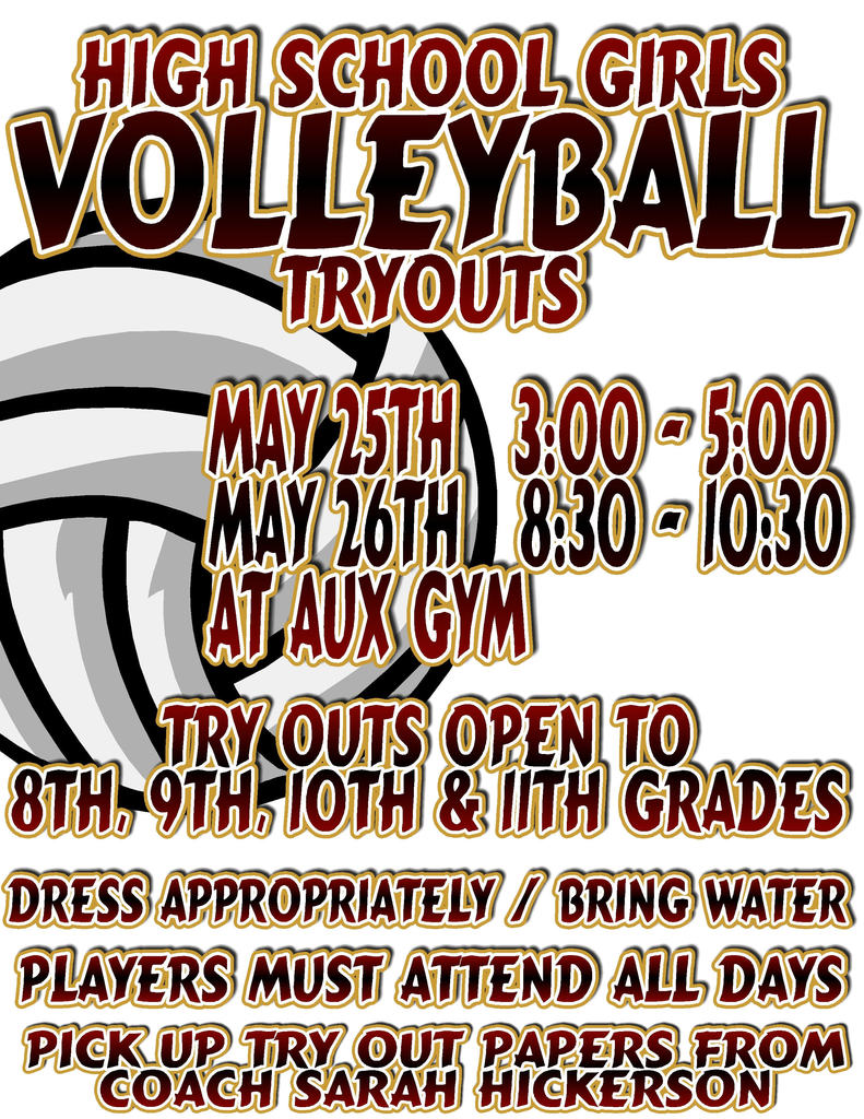 High School Volleyball Tryouts