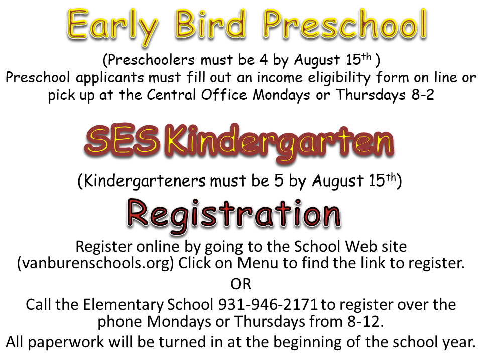 PreK and Kindergarten Registration